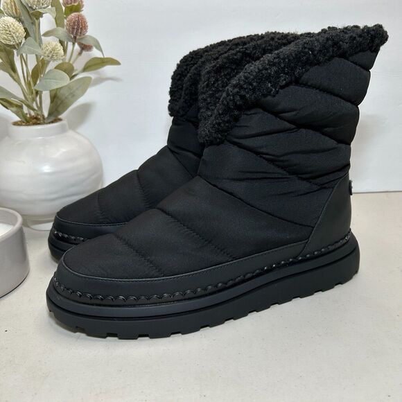 Sam Edelman Ozie Winter Faux Shearling Boots Black Women's US 8.5 M NWOB - Picture 3 of 11